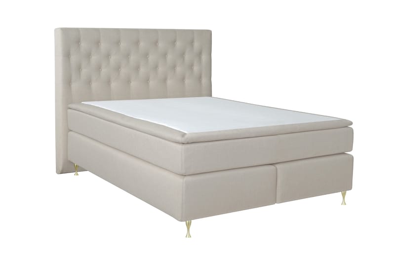 Select No 6 Kontinentalsäng 210x210 Fast/Medium Watergel - Beige/Guld - Products - Möbler - Säng - Kontinentalsäng