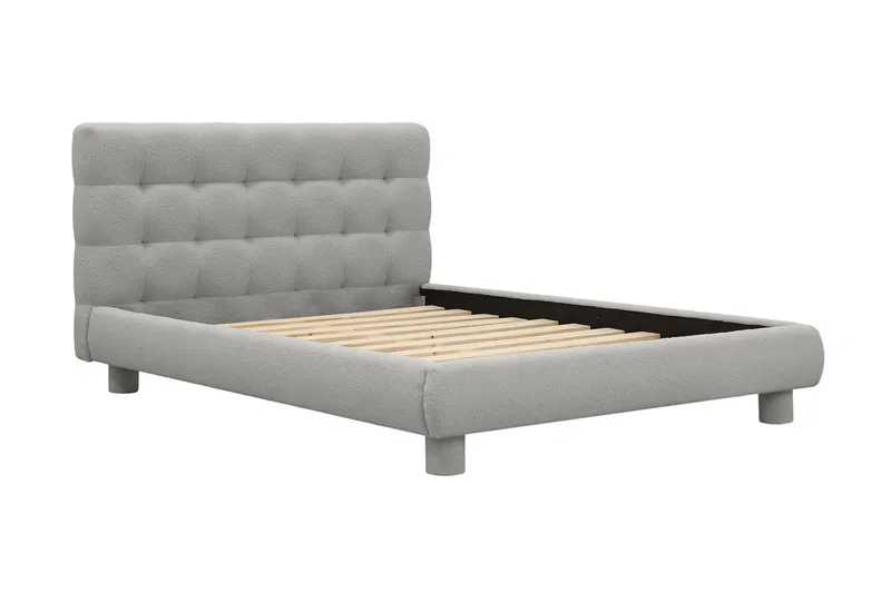 Teddy Komplett Sängpaket Sängram med Madrass 120x200 cm - Grå - Products - Möbler - Säng - Komplett sängpaket