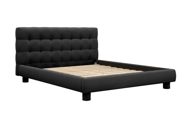 Teddy Komplett Sängpaket Sängram med Madrass 160x200 cm - Svart - Products - Möbler - Säng - Komplett sängpaket
