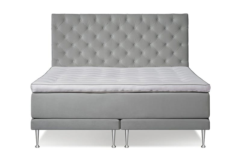 VICTORIA Kontinentalsäng 180, Ljusgrå
