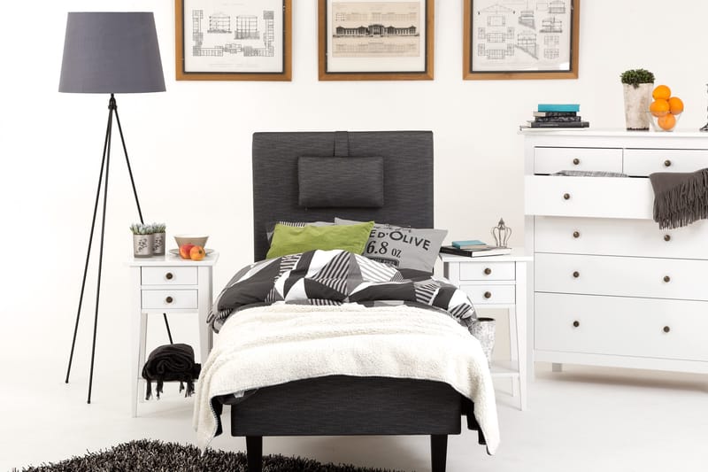 Viken Bas Ramsäng 80x200 Ancona - Ancona Grå - Products - Möbler - Säng - Enkelsäng