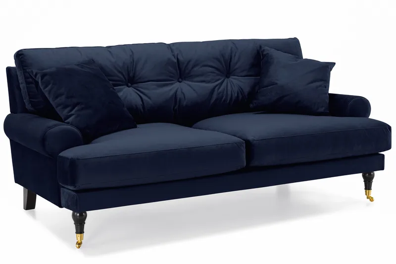 Andrew 2-sits Sammetssoffa - Blå - Products - Möbler - Soffa - 2 sits soffa