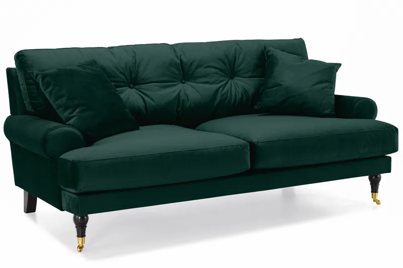 Andrew 2-sits Sammetssoffa - Grön - Products - Möbler - Soffa - 2 sits soffa