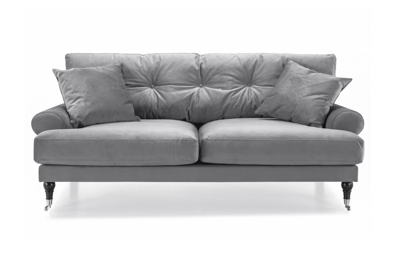 Andrew 2-sits Sammetssoffa - Ljusgrå - Products - Möbler - Soffa - 2 sits soffa
