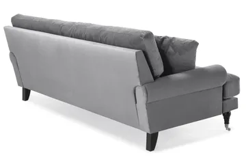 Andrew 3-sits Sammetssoffa - Ljusgrå - Products - Möbler - Soffa - 3 sits soffa
