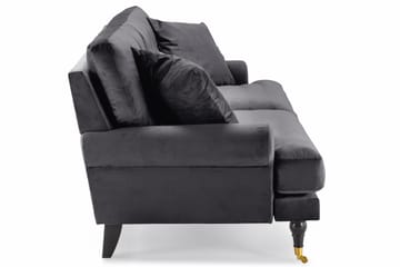 Andrew 3-sits Sammetssoffa - Mörkgrå - Products - Möbler - Soffa - 3 sits soffa