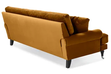 Andrew 3-sits Sammetssoffa - Mörkgul - Products - Möbler - Soffa - 3 sits soffa