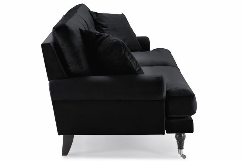 Andrew 3-sits Sammetssoffa - Svart - Products - Möbler - Soffa - 3 sits soffa