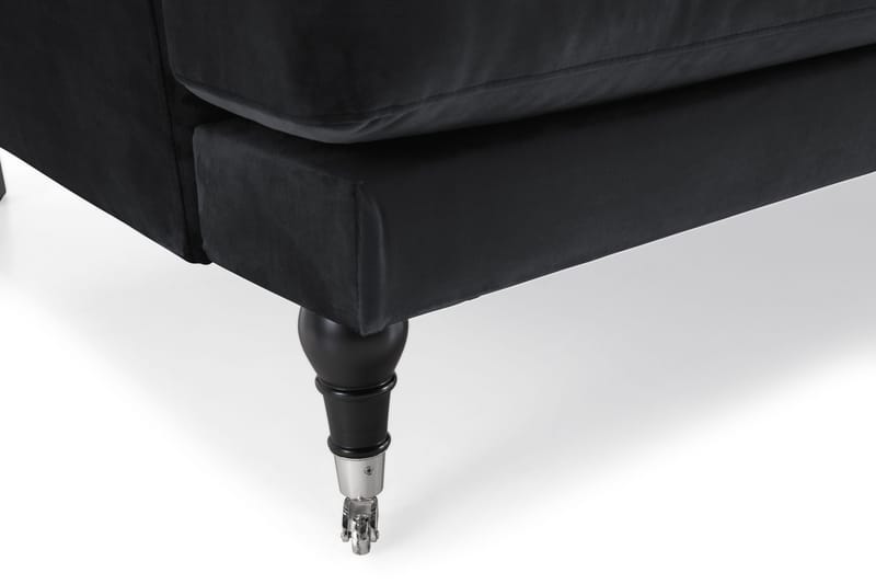 Andrew 3-sits Sammetssoffa - Svart - Products - Möbler - Soffa - 3 sits soffa