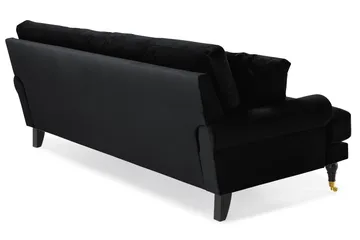Andrew 3-sits Sammetssoffa - Svart - Products - Möbler - Soffa - 3 sits soffa
