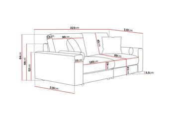 Arken Lyx 3-sits Djup Sammetssoffa - Beige - Products - Möbler - Soffa - 3 sits soffa