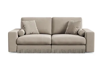 Arken Lyx 3-sits Djup Sammetssoffa - Beige - Products - Möbler - Soffa - 3 sits soffa