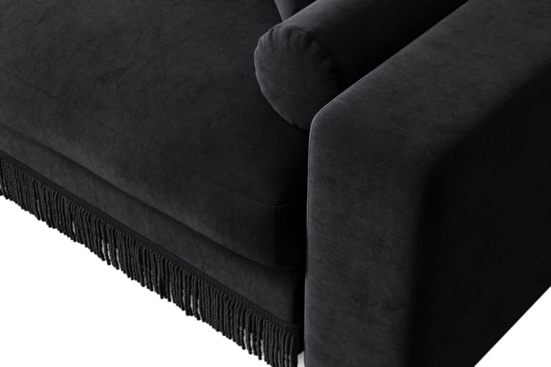 Arken Lyx 3-sits Djup Sammetssoffa - Svart - Products - Möbler - Soffa - 3 sits soffa