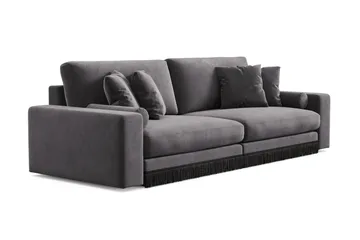 Arken Lyx 4-sits Djup Sammetssoffa - Mörkgrå - Products - Möbler - Soffa - Sammetssoffa