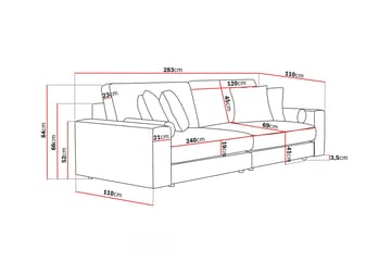 Arken Lyx 4-sits Djup Soffa i Tyg - Ljusgrå - Products - Möbler - Soffa - 4 sits soffa