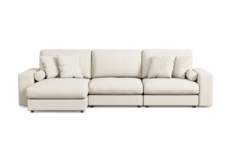 Arken Lyx 5-sits Vändbar L-formad Djup Divansoffa i Tyg - Ljusbeige - Products - Möbler - Soffa - Divansoffa & schäslongsoffa