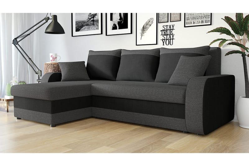 Alvared 3-sits Hörnbäddsoffa Universal - Ljusgrå - Products - Möbler - Soffa - Bäddsoffa - Bäddsoffa divan