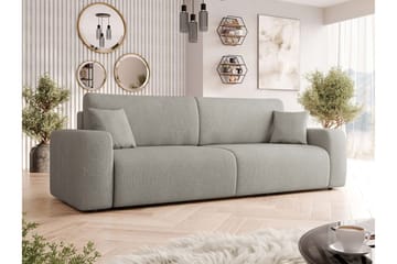 Barile Bäddsoffa 3-sits i Plysch - Grå - Products - Möbler - Soffa - Bäddsoffa - 3 sits bäddsoffa
