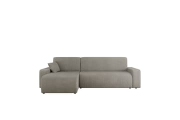 Barile Bäddsoffa med Divan 3-sits i Plysch, Grå