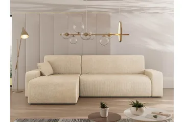 Barile Bäddsoffa med Divan 3-sits i Plysch - Beige - Products - Möbler - Soffa - Bäddsoffa - Bäddsoffa divan