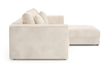 Bergen Djup 3-sits Bäddsoffa med vändbar divan och förvaring - Beige - Products - Möbler - Soffa - Bäddsoffa - Bäddsoffa divan