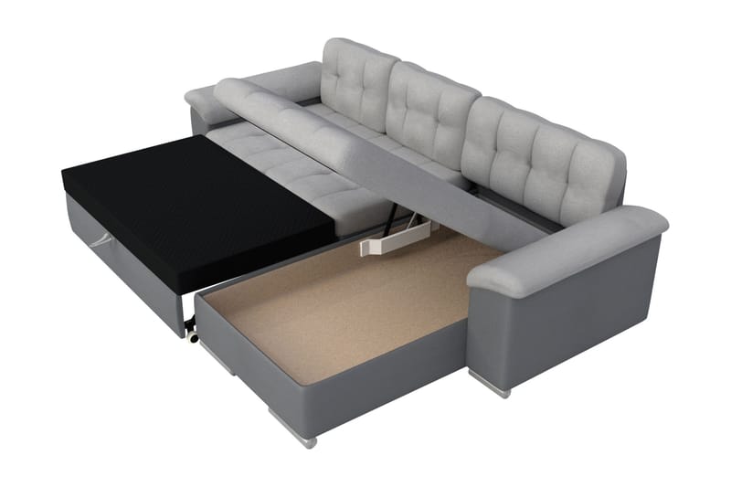 Camior Bäddsoffa m. Divan 3-sits - Brun - Products - Möbler - Soffa - Bäddsoffa - Bäddsoffa divan