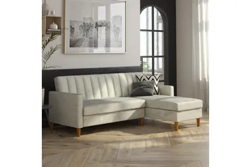 Celine 3-sits Divanbäddsoffa Sammet/Ljusgrå - Dorel Home - Products - Möbler - Soffa - Bäddsoffa - Bäddsoffa divan