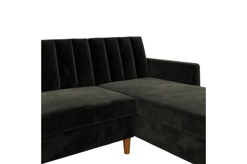 Celine 3-sits Divanbäddsoffa Sammet/Svart - Dorel Home - Products - Möbler - Soffa - Bäddsoffa - Bäddsoffa divan