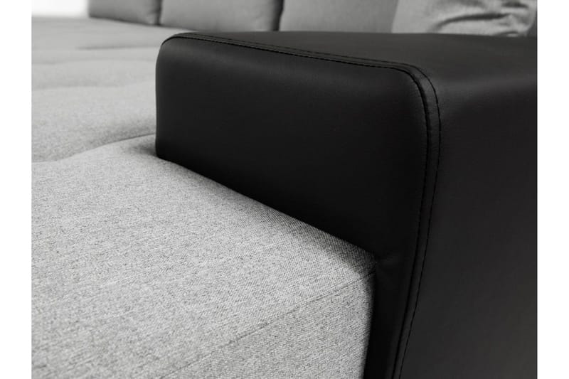 Cerys Bäddsoffa med Divan Vändbar - Svart - Products - Möbler - Soffa - Bäddsoffa - Bäddsoffa längsbäddad