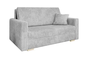 Denegal 2-sits liten bäddsoffa i Sammet - Grå - Products - Möbler - Soffa - Bäddsoffa - 2 sits bäddsoffa