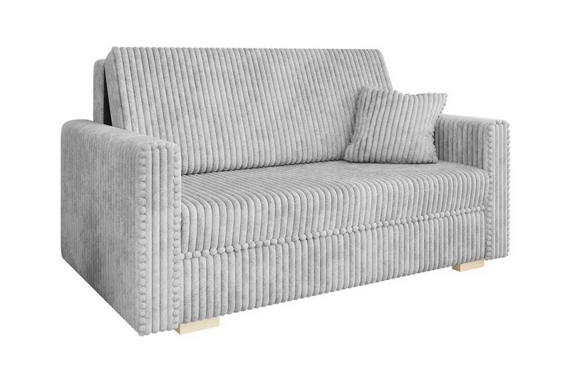 Denegal 2-sits liten bäddsoffa i Sammet, Grå