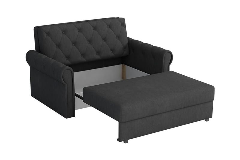 Denegal 2-sits liten bäddsoffa i Plysch - Grön - Products - Möbler - Soffa - Bäddsoffa - 2 sits bäddsoffa