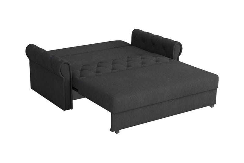 Denegal 2-sits liten bäddsoffa i Plysch - Grå - Products - Möbler - Soffa - Bäddsoffa - 2 sits bäddsoffa