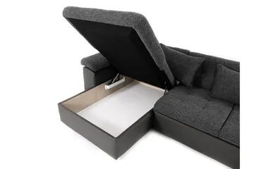 Dynir Bäddsoffa m. Divan och Schäslong 4-sits med Förvaring - Rosa - Products - Möbler - Soffa - Bäddsoffa - Bäddsoffa divan