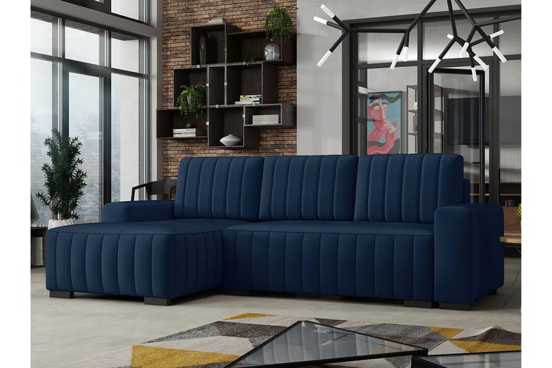 Esher 4-sits Bäddsoffa Vänster - Blå - Products - Möbler - Soffa - Bäddsoffa - Bäddsoffa divan