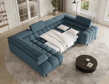 Fectory 6-sits Bubblig Hörnbäddsoffa med Schäslong och förvaring Vänster - Jaffray 40 - Products - Möbler - Soffa - Bäddsoffa - Hörnbäddsoffa