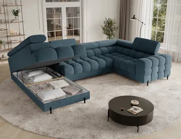 Fectory 6-sits Bubblig Hörnbäddsoffa med Schäslong och förvaring Vänster - Jaffray 40 - Products - Möbler - Soffa - Bäddsoffa - Hörnbäddsoffa