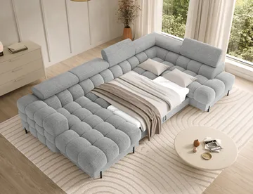 Feraria 6-sits Bubblig Bäddsoffa med Divan och Schäslong förvaring Höger - Royal 03 - Products - Möbler - Soffa - Bäddsoffa - Hörnbäddsoffa