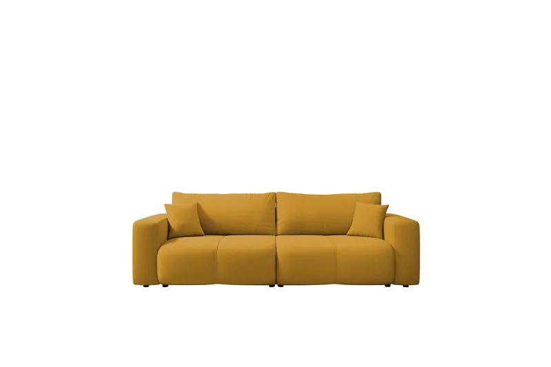 Flo Bäddsoffa 3-sits i Plysch, Gul