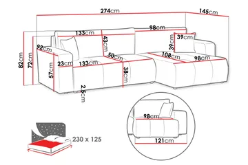 Flo Bäddsoffa med Divan 3-sits i Plysch - Beige - Products - Möbler - Soffa - Bäddsoffa - Bäddsoffa divan