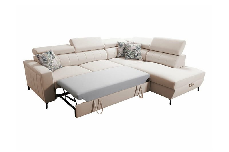 Galbally 3-sits Hörnbäddsoffa Dark brown - Products - Möbler - Soffa - Bäddsoffa - Bäddsoffa längsbäddad