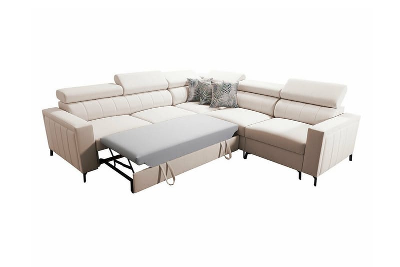 Galbally 4-sits Hörnbäddsoffa Ljusgrå - Products - Möbler - Soffa - Bäddsoffa - Hörnbäddsoffa