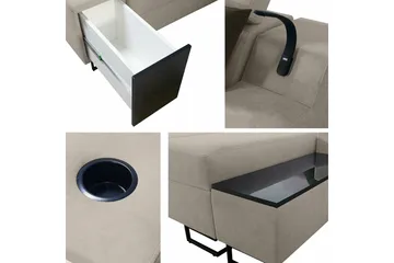 Galbally 5-sits Hörnsoffa Black - Products - Möbler - Soffa - Bäddsoffa - Hörnbäddsoffa