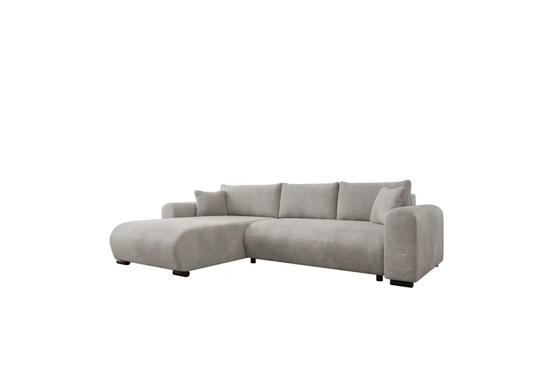 Handda Bäddsoffa med Divan 3-sits i Sammet, Grå