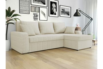 Kintore 3-sits Hörnbäddsoffa Beige/Light beige - Products - Möbler - Soffa - Bäddsoffa - Bäddsoffa divan