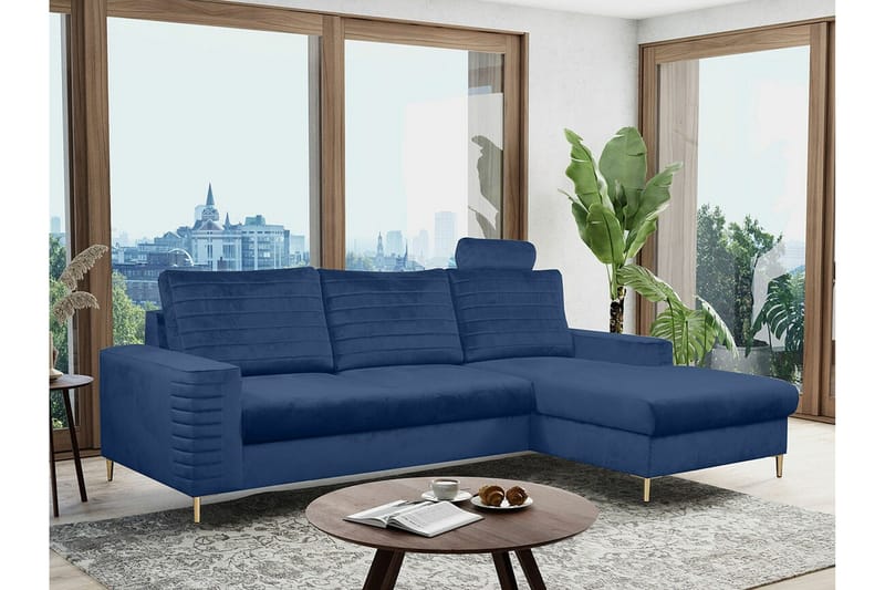 Kintore 3-sits Hörnbäddsoffa Dark blue - Products - Möbler - Soffa - Bäddsoffa - Hörnbäddsoffa