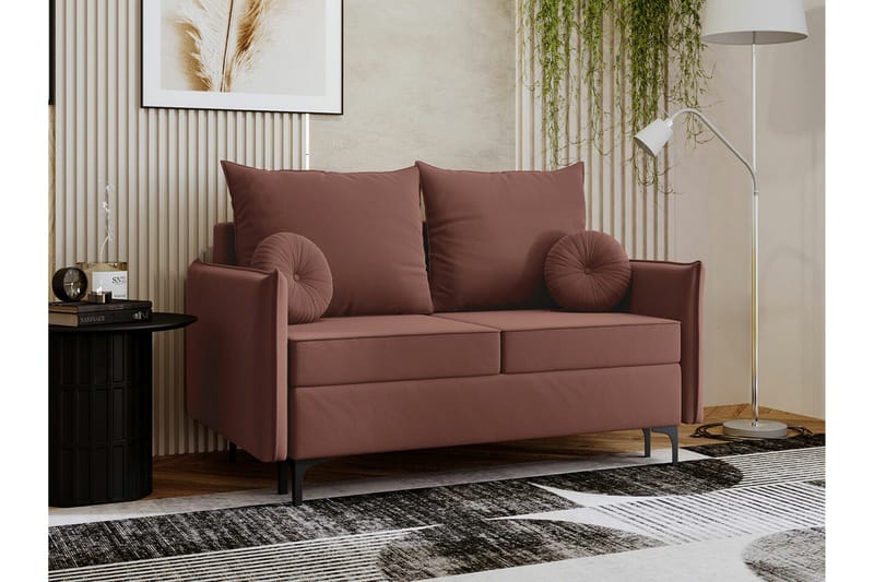 Knocklong 2-sits Bäddsoffa - Rosa - Products - Möbler - Soffa - Bäddsoffa - Bäddsoffa längsbäddad