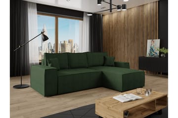 Knocklong 3-sits Hörnbäddsoffa - Grön - Products - Möbler - Soffa - Bäddsoffa - Hörnbäddsoffa