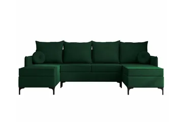 Knocklong 4-sits Hörnbäddsoffa - Grön - Products - Möbler - Soffa - Bäddsoffa - Hörnbäddsoffa