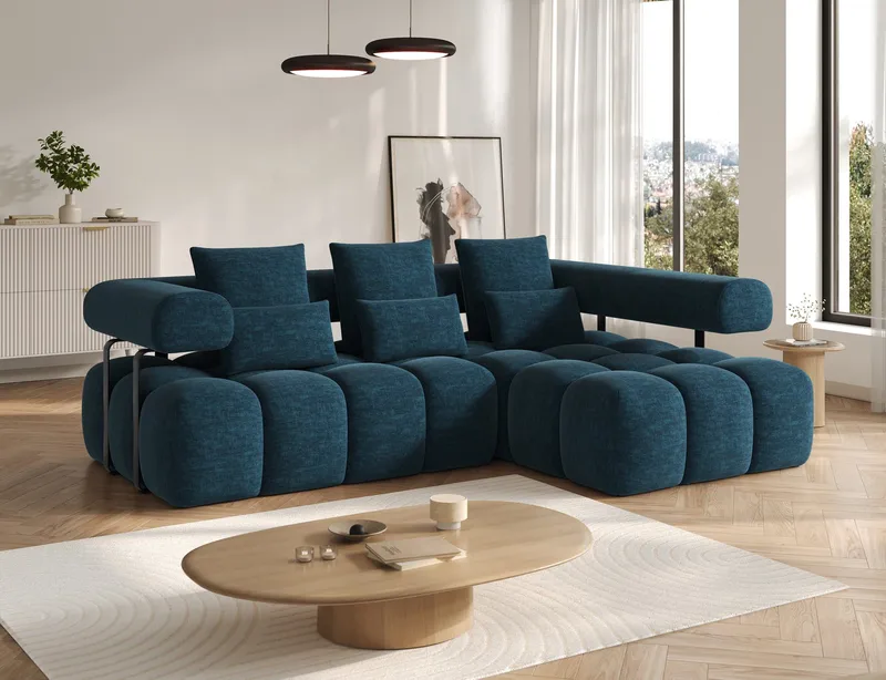 Levvi 3-sits Bubblig Bäddsoffa med Divan Höger - Manhattan 40 - Products - Möbler - Soffa - Bäddsoffa - Hörnbäddsoffa